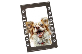 Peštovka Obal na očkovací průkaz *CRAZY Pomeranian*