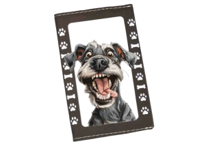 Peštovka Obal na očkovací průkaz *CRAZY SCHNAUZER*