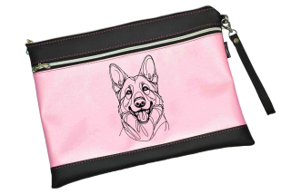 Peštovka - Pouzdro na průkazy původu A4  s kapsou *JEZEVČÍK DLOUHOSRSTÝ*