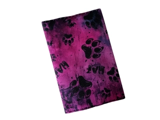 Peštovka Obal na očkovací průkaz *HAF fialové tlapky*