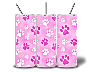 Peštovka termohrnek 600ml *RŮŽOVÉ TLAPKY*