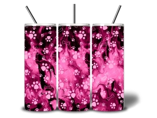 Peštovka termohrnek 600ml *PINK PAWS*