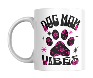 Hrnek bílý  330 ml * DOG MOM WIBES*