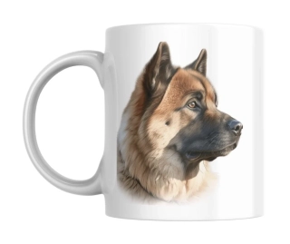 Hrnek bílý  330 ml *AMERICKÁ AKITA*