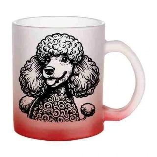 Hrnek skleněný MATNÝ 330 ml A+ barevný gradient *PUDL*