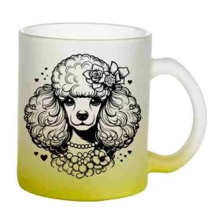 Hrnek skleněný MATNÝ 330 ml A+ barevný gradient *PUDL*