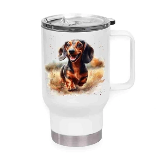 Peštovka Cestovní hrnek 450ml bílý *JEZEVČÍK*