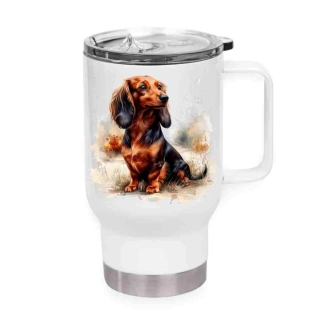 Peštovka Cestovní hrnek 450ml bílý *JEZEVČÍK*