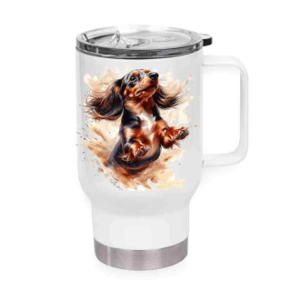 Peštovka Cestovní hrnek 450ml bílý *JEZEVČÍK*
