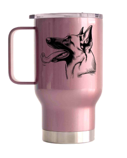 Peštovka Cestovní hrnek 450ml *Belgický ovčák malinois*