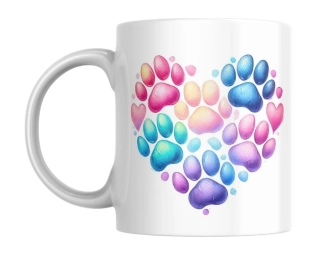 Hrnek bílý  330 ml *HEART PAW*