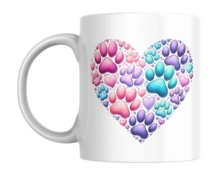 Hrnek bílý  330 ml *HEART PAW*