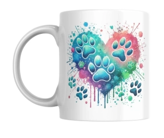 Hrnek bílý  330 ml *HEART PAW*
