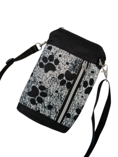 Peštovka - malá crossbody Ála *Černé tlapky na glitru*