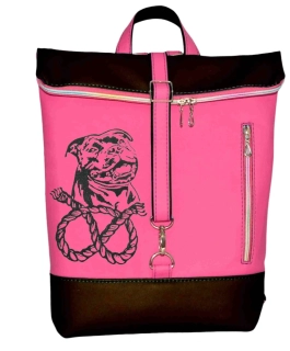 Peštovka - překlápěcí batoh Lucas LIMITED *černo-růžový*