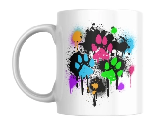 Hrnek bílý  330 ml *GRAFFITI PAW*