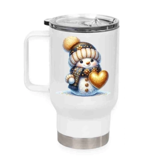 Peštovka Cestovní hrnek 450ml *SNĚHULÁK*