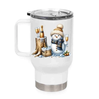 Peštovka Cestovní hrnek 450ml *SNĚHULÁK*