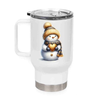 Peštovka Cestovní hrnek 450ml *SNĚHULÁK*