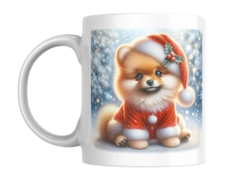 Hrnek bílý  330 ml *VÁNOČNÍ ŠTĚNATA*