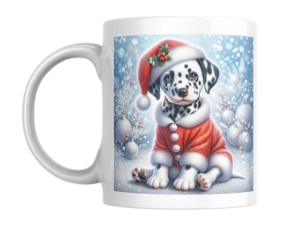 Hrnek bílý  330 ml *VÁNOČNÍ ŠTĚNATA*