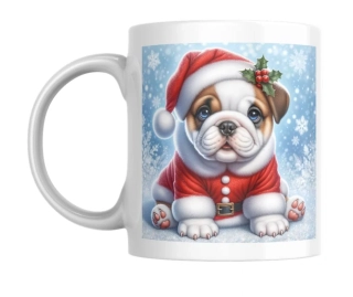 Hrnek bílý  330 ml *VÁNOČNÍ ŠTĚNATA*