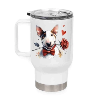 Peštovka Cestovní hrnek 450ml *BULÍK s růží *