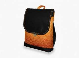 Peštovka městský batoh CITY BAG *abstrakce oranžová*