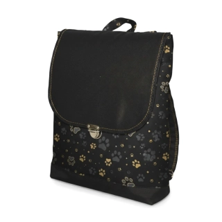 Peštovka městský batoh CITY BAG *zlato-šedé tlapky*