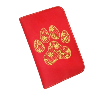 Peštovka Koženkový obal na očkovací průkaz *TLAPKA krajka*