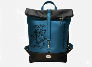 Peštovka - překlápěcí batoh Lucas LIMITED *modro-černý*