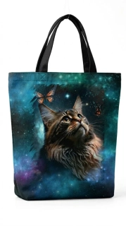Peštovka Nákupní taška *KOČKA galaxy*
