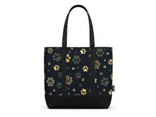 Peštovka Nákupní taška *ZLATO-ŠEDÉ TLAPKY*