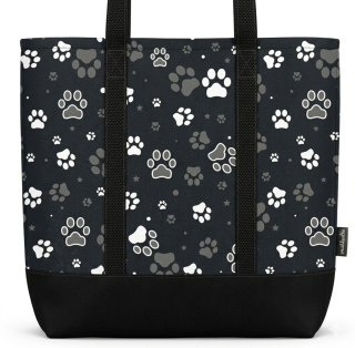 Peštovka Nákupní taška *BÍLO-ŠEDÉ TLAPKY*