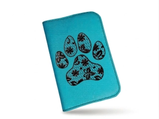 Peštovka Koženkový obal na očkovací průkaz *TLAPKA krajka*
