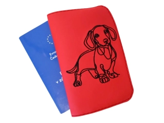 Peštovka Koženkový obal na očkovací průkaz *JEZEVČÍK*