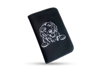 Peštovka Koženkový obal na očkovací průkaz *ZLATÝ RETRIEVER*