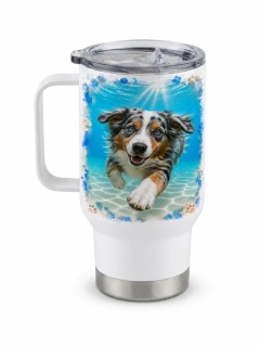 Peštovka Cestovní hrnek 450ml *BUBBLE DOG- australský občák*