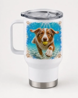 Peštovka Cestovní hrnek 450ml *BUBBLE DOG- australský občák*