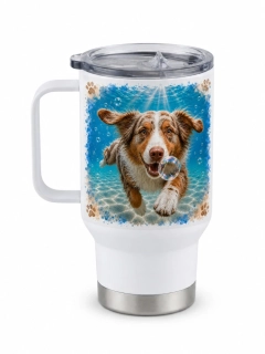 Peštovka Cestovní hrnek 450ml *BUBBLE DOG- australský občák*