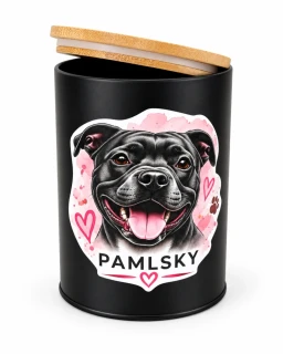 Peštovka - Dóza na pamlsky – černá 1,3 l