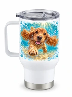 Peštovka Cestovní hrnek 450ml *BUBBLE DOG  KOKRŠPANĚL*