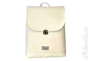 Peštovka městský batoh CITY BAG *bílá koženka*