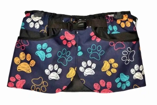 Peštovka Výcviková sukně *tmavomodrá s tlapkami*