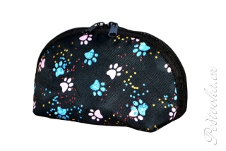 Peštovka kosmetická taštička RONDA *modro-růžové tlapky*