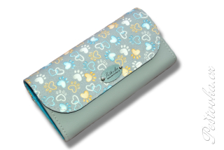 Peštovka Dámská elegantní peněženka *Paws šedomodrá*