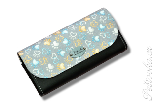 Peštovka Dámská elegantní peněženka *Paws šedočerná*