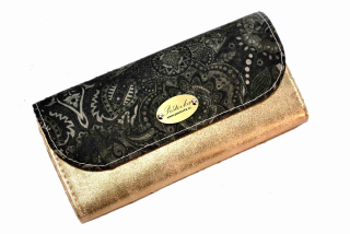 Peštovka Dámská elegantní peněženka *paisley se zlatou*