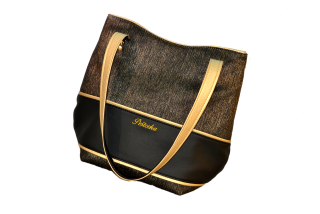 Peštovka - kabelka Gaudalupe *černo-zlatá