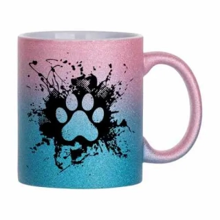 Hrnek třpytivý 330 ml A+ *JEZEVČÍK*